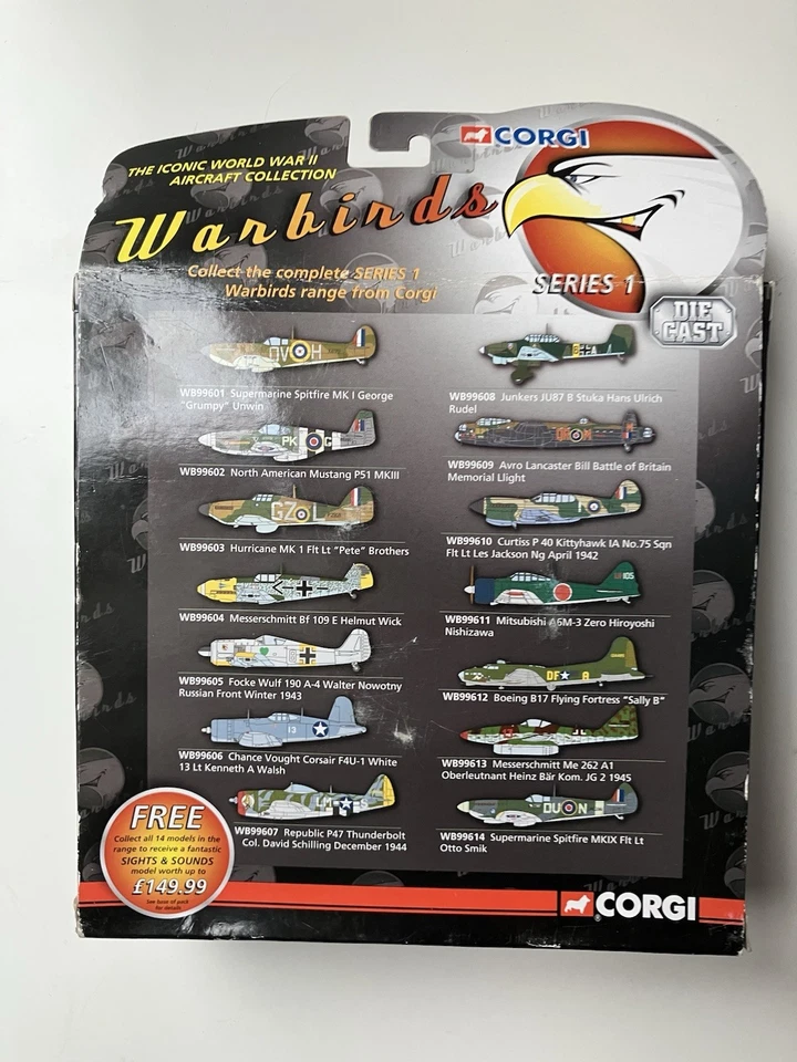 Corgi Warbirds WB99611 Mitsubishi A6M-3A scala 1:72 Diecast WWII Aircraft - Immagine 4 di 4