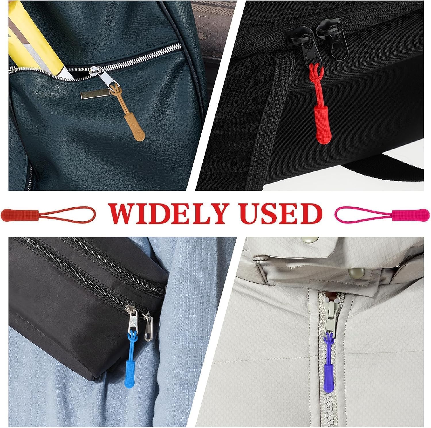 50 Pcs Zipper Pull Replacement Decorative Zipper Pulls Colorful Zipper Pulls Zip