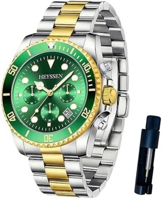 Reloj Para Hombre Casio Resistente Al Agua Acero Inoxidable Hora Mundial Oro