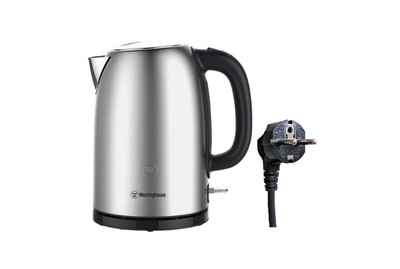 Westinghouse 220 Volt Kettle - Cordless - 1.7 Liter - Stainless Steel - Bundl...