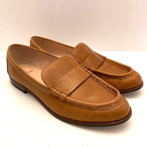 J Crew Loafer Tan Leather AL940 Apron Toe Women's 9