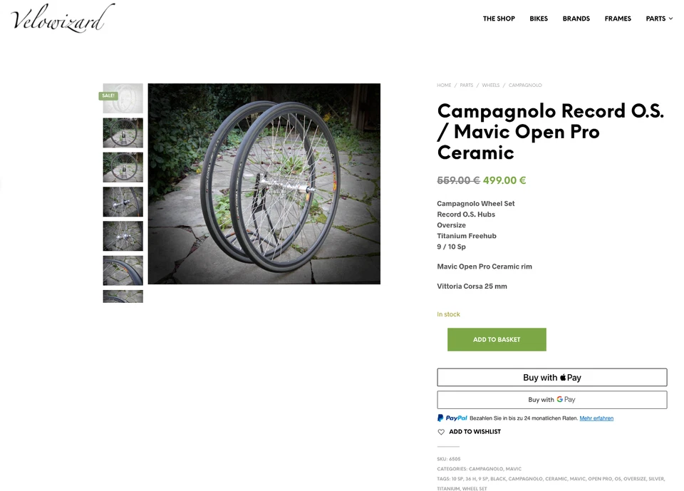 VGC Campagnolo Record OS / 9 10 Sp / Mavic Open Pro Ceramic / 36 H / #VELOWIZARD - Bild 3 von 4