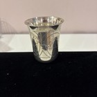ANTIQUE SIGNED  C.O 1896 RUSSIAN 84 STERLING SILVER VODKA SHOT/KIDDISH CUP — photo 1