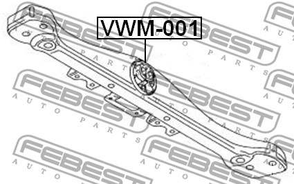 MOUNTING, AUTOMATIC TRANSMISSION FOR AUDI VW FEBEST VWM-001 - Picture 3 of 8