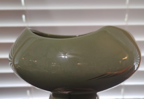 MCM Matthew Adams Signed & Numbered Pottery Hyacinth Eskomo Log Cabin Vase 1267 - Picture 4 of 13