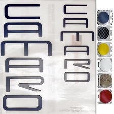 BLUE FRONT+REAR LETTERS INSERTS FOR CAMARO 1992-2002 NOT DECALS