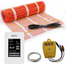 20 Sqft Electric Radiant Floor Heating System with Thermostat  Alarm Monitor