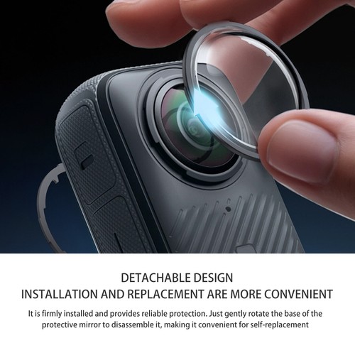 Protector protector de cubierta de lente de vidrio templado premium para cámara Insta360 X5 am - Imagen 5 de 20