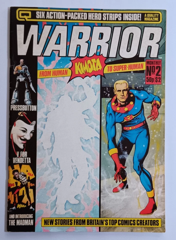 WARRIOR #2 (1982), V for Vendetta, Marvelman, Madman, Quality Comics, Z 2+ FN - Bild 1 von 4