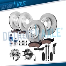 4WD Front Rear Disc Rotors Brake Pad Wheel Bearing Hub for GMC Sierra 1500 Yukon