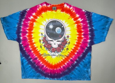 Vintage Grey Tag Liquid Blue Grateful Dead T-Shirt 2XL Space Your Face Tie Dye