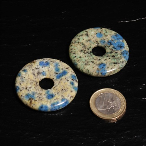 Edelstein Donuts A-L 20 30 40 50 mm für Lederband Kette Pi Scheibe Steinschatz - Bild 80 von 273