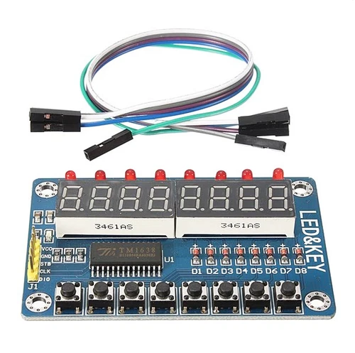 8-Tasten Ziffern Digital LED 8 Bit TM1638 Display Module für AVR Arduino ASS