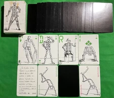 Old Vintage Non Standard ** PASCAL MORABITO ** Playing Cards BRACETTI ENGRAVINGS