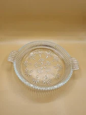 Vintage double handled glass dish