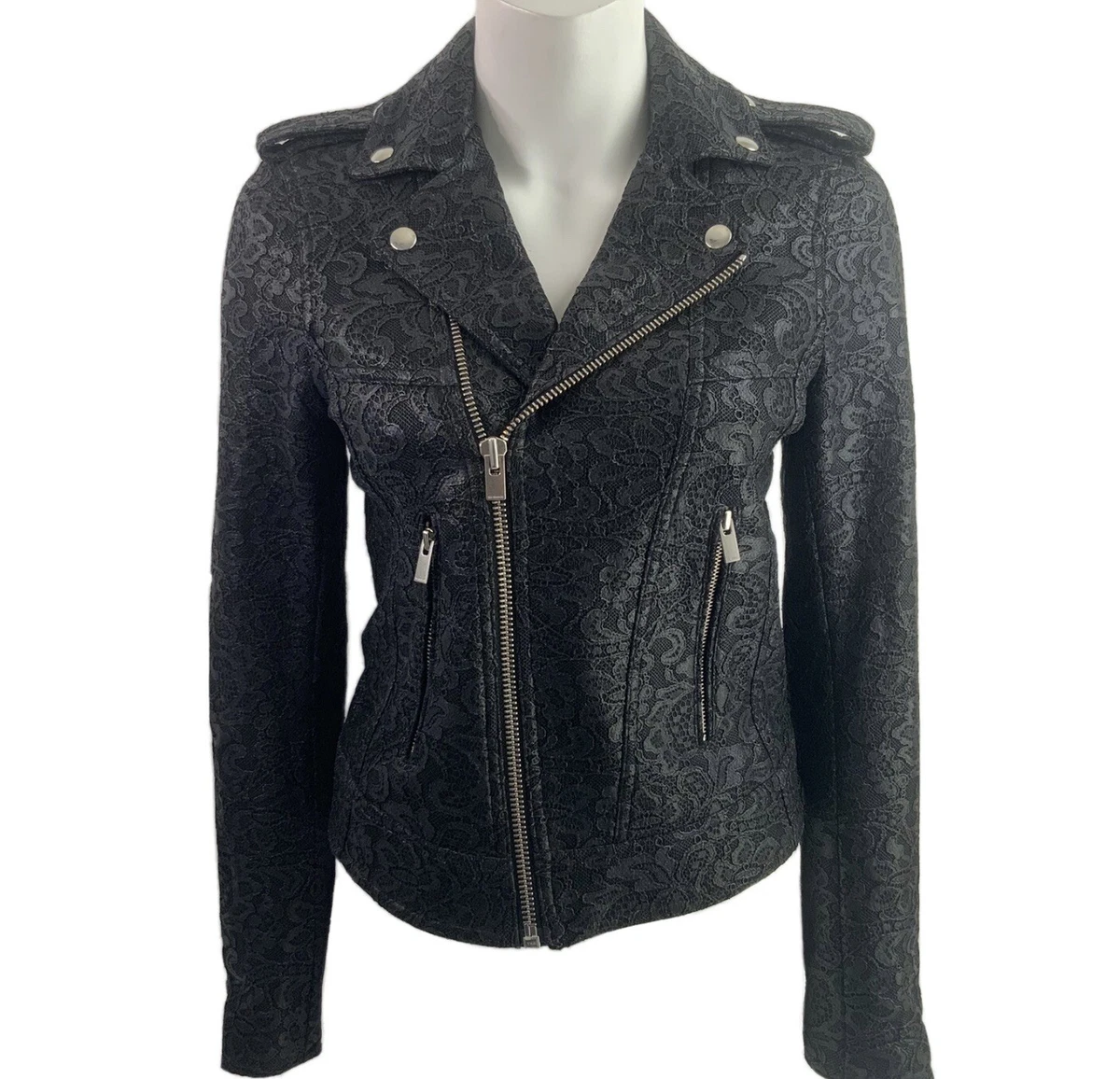 Kooples leather jacket womens cheap