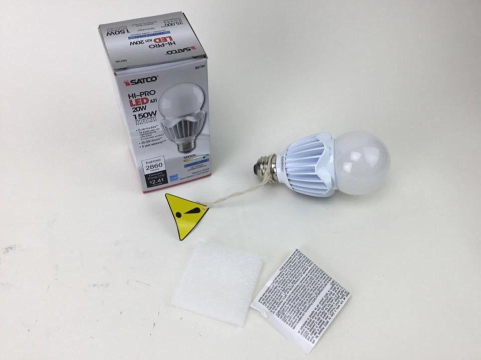 SATCO S8736 20WA21/LED/HID/5000K/120V/DIM/ LED 20W A21 5000K - Image 2 of 2