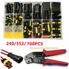 708Pcs 1-6 Pin Car Automotive Waterproof Electrical Wire Connector Plug Kit Set