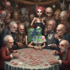 How bout this card Game, Spectacular Original Digital Image  Desktop Art