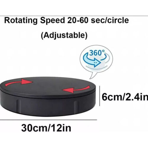 360° Electric Rotating Display Stand Photography Turntable Show Holder + Remote - Picture 5 of 16