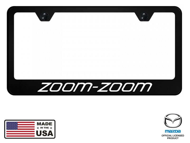 Mazda Zoom-Zoom Black Unbreakable Polycarbonate License Plate
