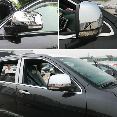 2X For Dodge Durango / Jeep Grand Cherokee 2011-2021 Chrome Mirror Covers Pair - Picture 2 of 12
