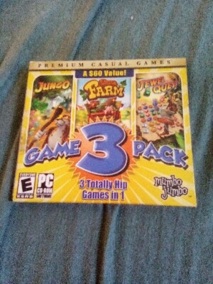  PC GAME JUNGO ~ LITTLE FARM ~ JEWEL QUEST Win 2K Thru Win 10 3 Game Pack 