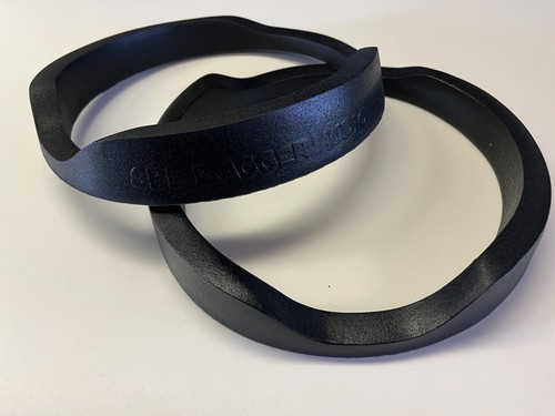 10" Harley Saddlebag MID-MOUNT Speaker Ring Adapters w/GRILLS 2014-2023 - Picture 3 of 11