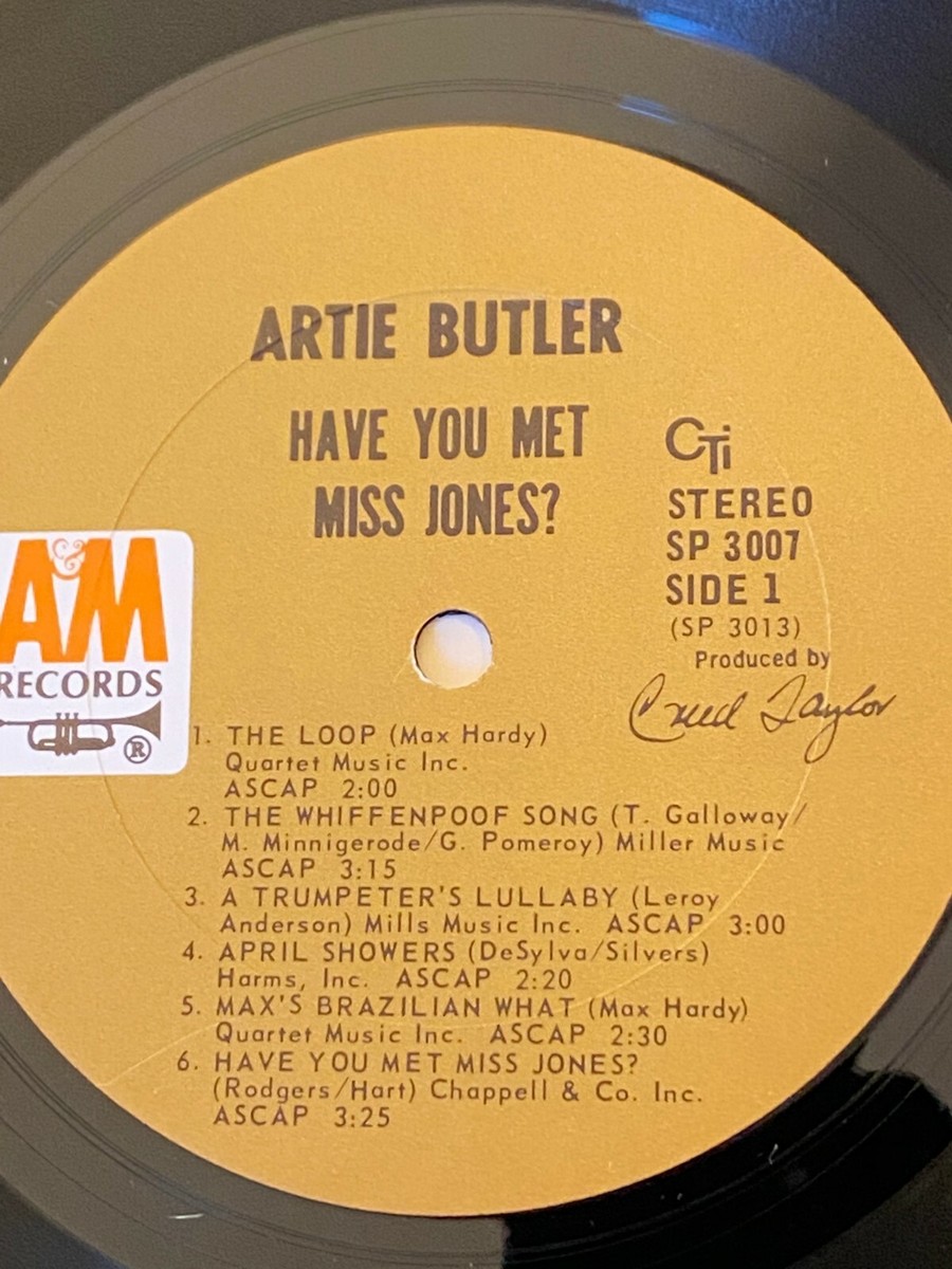 その他 LP Artie Butler Have You Met Miss Jones  AML307 A&amp;M Records /00400 Artie Butler – Have You Met Miss Jones? – Vinyl (Gatefold, LP