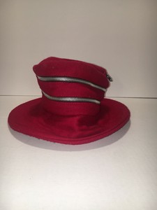 womens red floppy hat