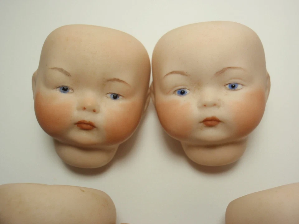 Lote 5 Muñecas de Cerámica Bisque Cabeza Pequeña Parte Artesanal Alemania: Horsman, K R Foto 2 de 4