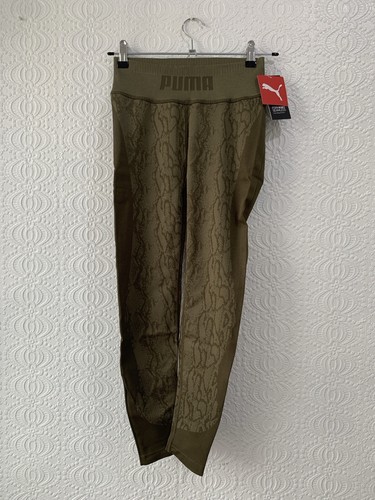 Puma Womens Cropped Zip Top and Leggings Set Khaki Size 10 BNWT - Picture 9 of 12