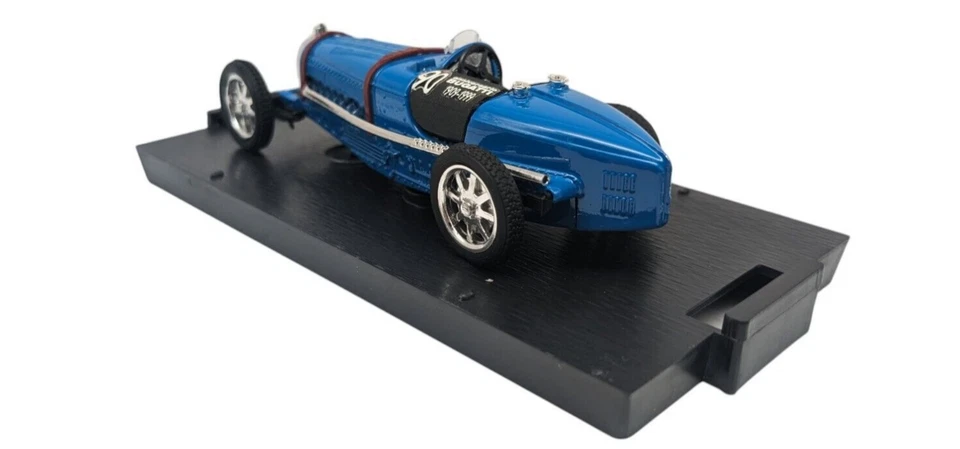VNTG 1933 Bugatti Type 59 Limited 90th Anniversary 1/43 Blue Diecast by Brumm - Image 2 of 4