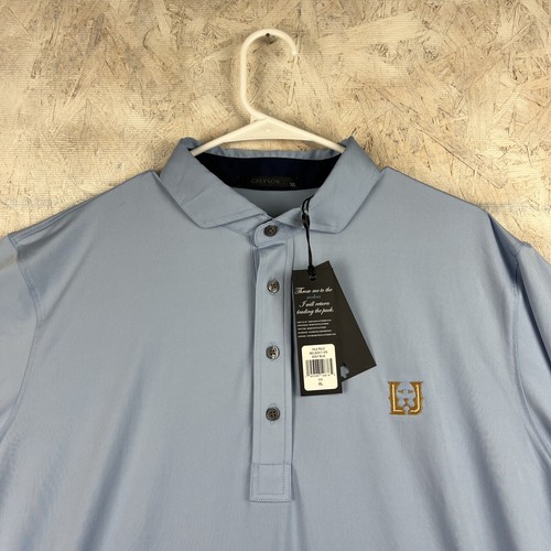 Neu mit Etikett Greyson Golf Tala Polo "LYONJAY" Shirt Erwachsene Extra Large blau Performance - Bild 4 von 13
