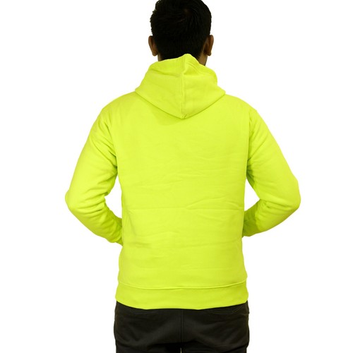 Zip Up Hoodie Mens Fleece Plain Zipper Hooded Sweatshirt Polyester Zipped Jumper - Picture 38 of 42