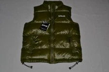 AUTHENTIC Schott NYC Nylon Down Filled Vest OLIVE GREEN ALL SIZES BRAND NEW