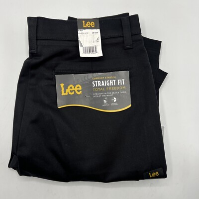 Lee Black Pants Men's Size 29x30 Black Straight Leg Cotton Pants New ...