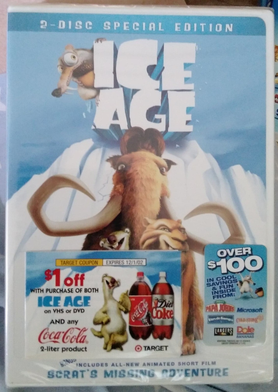 Ice Age (DVD, 2002, 2Disc Special Edition, Includes Full/Widescreen Versions) 24543046646 eBay