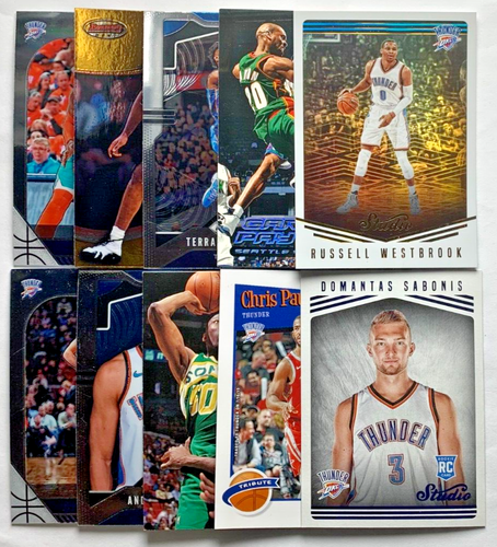 Oklahoma City Thunder 20 Card Lot Kevin Durant Chris Paul Shawn Kemp Paul George - Picture 2 of 2