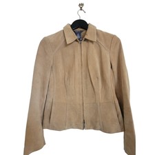 George By Mark Eisen Camel Suede Jacket Women's Sz S