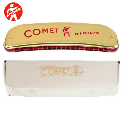 Hohner 2504 Octave Series Comet 40 Retro Style Harmonica Key of C Gold Anodized