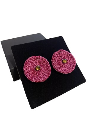Ohrringe gehäkelt Fatta A Mano earrings Handmade A Bottone Orchidee