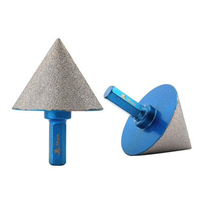 Diamond Cone Bit Milling Beveling Chamfer Angle Grinder Tile 2''/50mm 2pcs