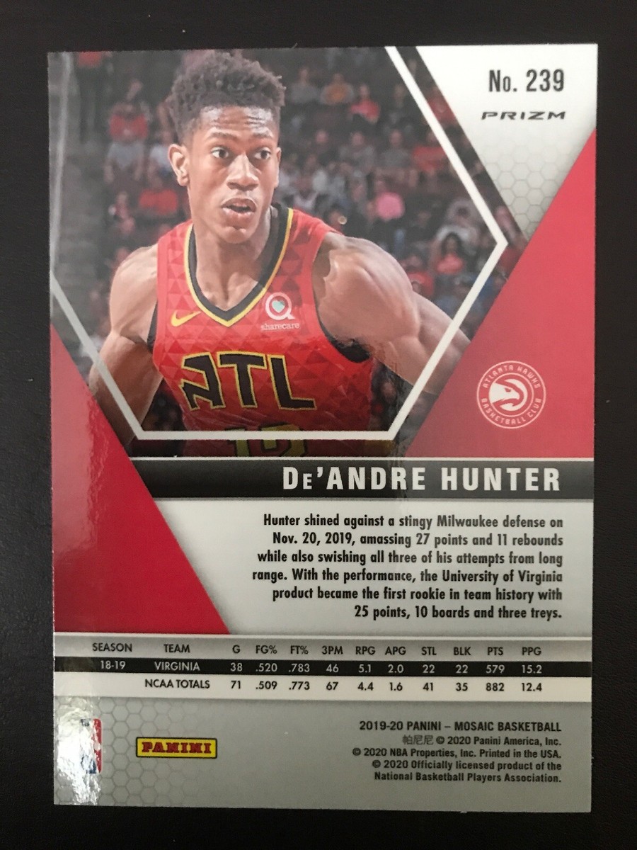 2019-20 Panini Mosaic - Rookies De'Andre Hunter #239 Green