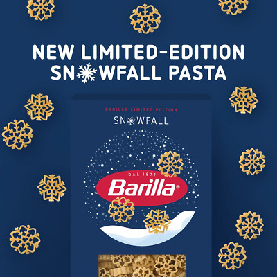 Barilla Snowfall Pasta, 12 oz Box - Limited Edition Snowflake Pasta Shapes