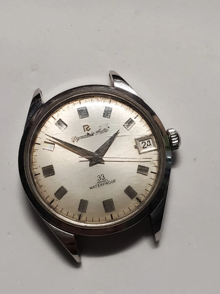 60's Ricoh Dynamic Auto 33 Jewels Automatic Movement Watch for Parts Or  Restore
