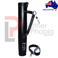 Archery Arrow Bow Bag Back Side Waist Leather Quiver Adjustable Strp Traditional