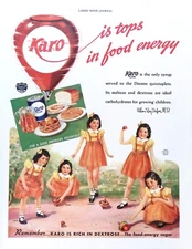 Karo Syrup 1939 Print Ad Tops in Food Energy 11x14 Vintage