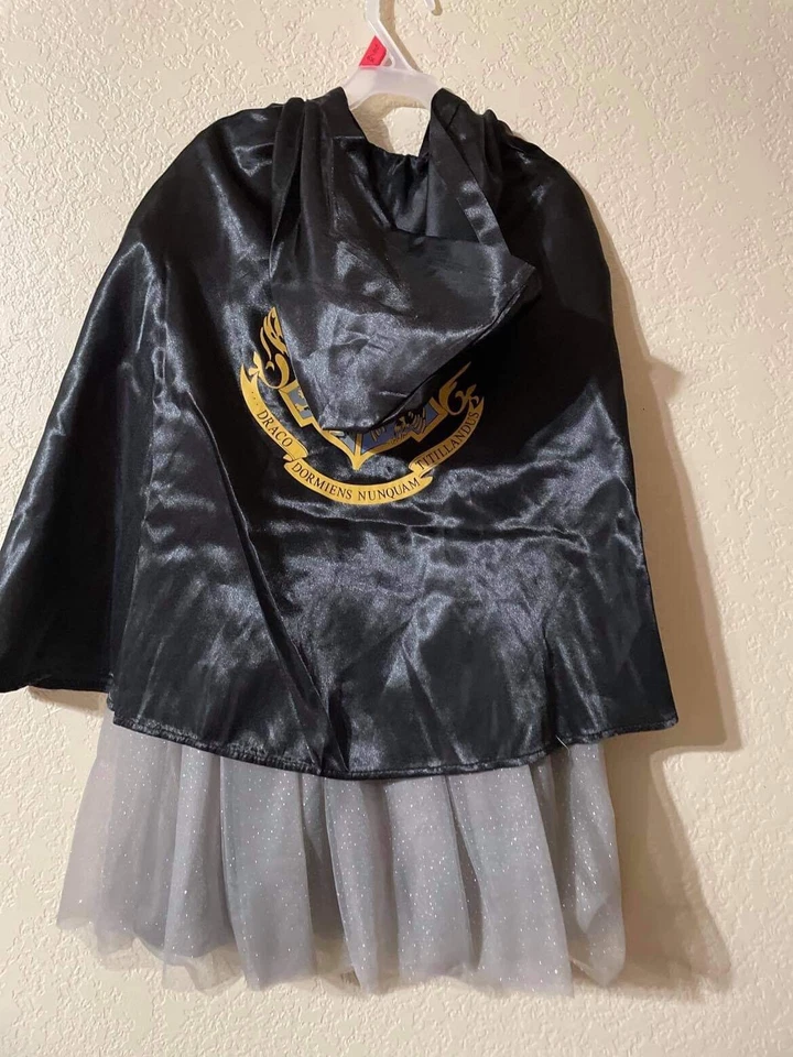 Harry Potter Hermione Gryffindor Slitherin Lentejuelas Abatible Tutú Vestido/Capa XL (14/16 Foto 4 de 4