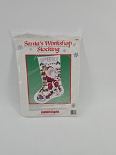 Vintage Dimensions Santa  s Workshop Stocking 16  Cross Stitch Kit 8415 Christmas